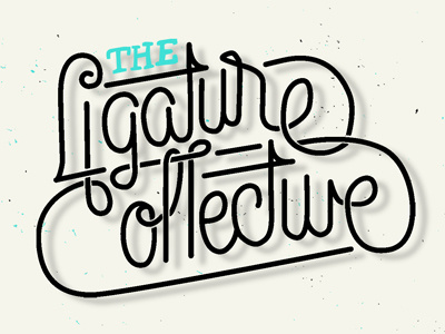 Ligature Collective 2 hand drawn type letters script typography