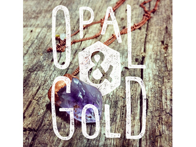 Opal & Gold branding hand drawn type letters logos texture typography
