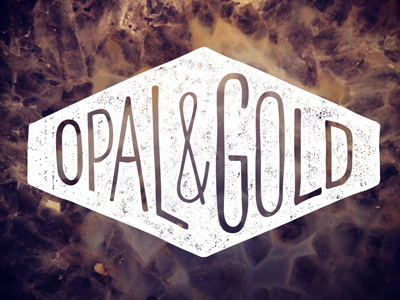 Opal & Gold branding hand-drawn type letters logos texture typography