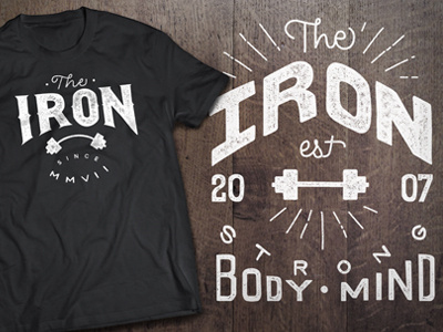 The Iron graphic design hand-drawn type lettering logos tshirts