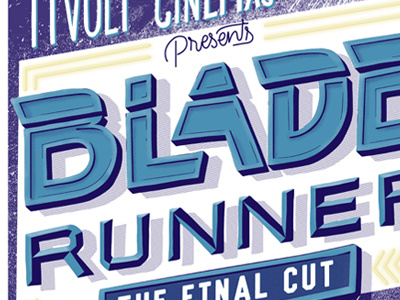 Blade Runner hand-drawn type letters movies poster texture typography