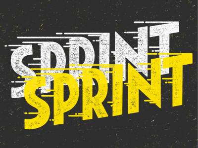 Sprint hand drawn type hand lettering letters texture typography