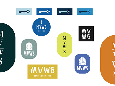 In progress secondary marks — MVWS branding branding and identity design logo typography