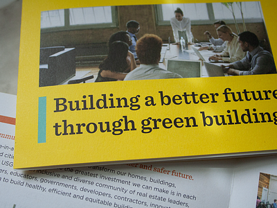 USGBC Membership brochure branding brochure brochure design brochure layout design idenity layout typography