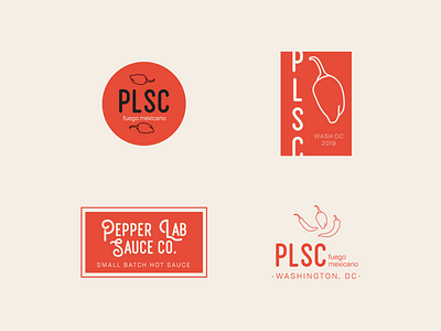 Pepper Lab Sauce Co. Branding branding identity illustration logo typography