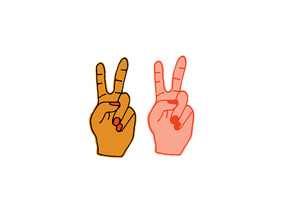 See ya. design digital drawing doodle drawing hand drawn hands illustration logo peace