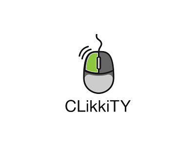 Clikkity brand branding flat design logo logo design modern logo mouse tech logo technology