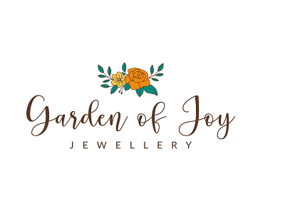 Garden of Joy Jewellery colorful graphic design hand drawn illustration jewelry logo logo logo design luxury logo professional logo