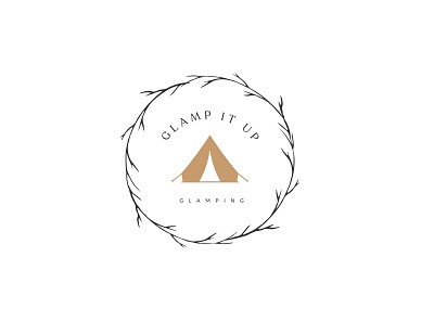 Glamp It Up graphic design hand drawn hand made hand written illustration illustrator logo logo design professional logo