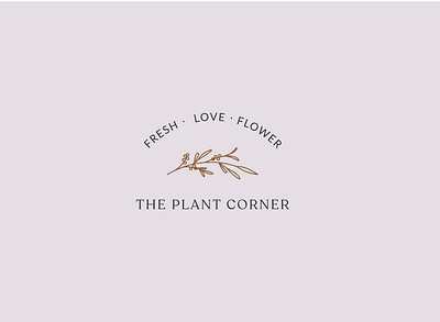 THE PLANT CORNER botanical design flower hand drawn logo logo design marketing minimal social media