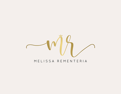 Melissa Rementeria design gold graphic design illustration illustrator initial logo logo logo design luxury logo modern logo professional logo signature logo simple logo