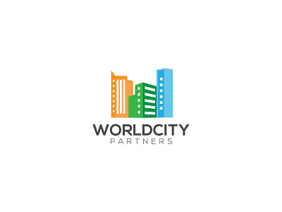 WCP city colorful logo creative design flat design graphic design illustrator logo logo design modern logo professional logo real estate logo vector world