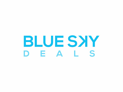 Blue Sky Deals flat design graphic design illustrator logo logo design logo designer modern logo professional logo simple logo