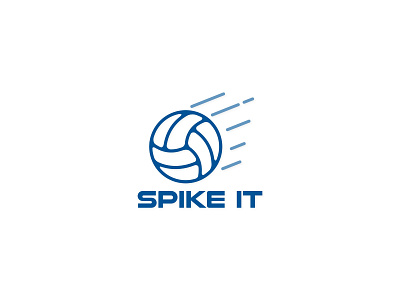 Spike It flat design graphic design graphicdesigner illustrator logo logo design logo designer minimalist modern logo professional logo sports logo volleyball