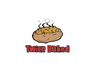 Twice Baked baked classic logo classy creative design graphic design graphicdesigner illustrator logo design potato professional logo vintage