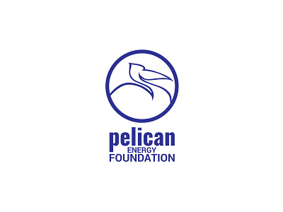 Pelican Energy Foundation bird logo brand flat design illustrator logo logo design logo designer modern logo pelican professional logo vector