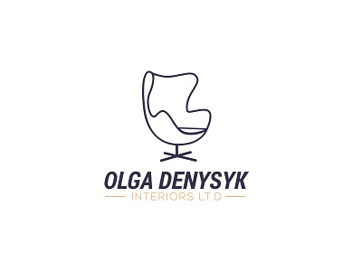 Olga Denysyk Interior brand designer flat design graphic design illustrator interior designer logo logo design logo designer professional logo uxdesign