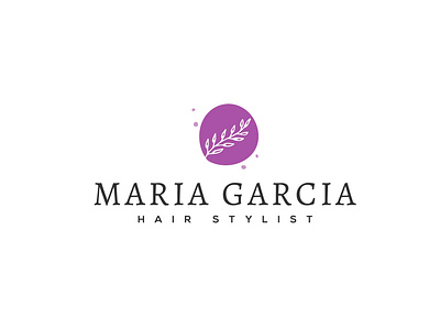 Maria Garcia brand design designer graphic design hairstyle hand drawn illustrator logo logo design professional logo simple design simple logo