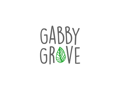 Gabby Grove brand graphic design hand drawn illustrator leave logo logo design professional logo simple simple logo