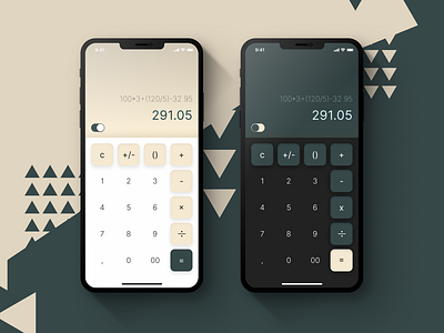 Classic Calculator UI (Light/Dark)