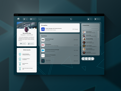 Professional Profile Page career page dailyui figma interface design professional profile profile page uiux user interface web design