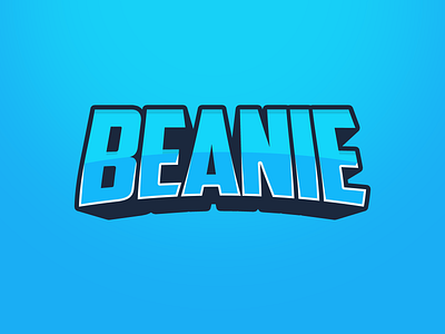 Beanie Custom Text animation art clean design flat icon identity illustration illustrator lettering logo minimal type vector