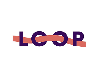 LOOP Logo app branding design flat lettering logo minimal typography vector website