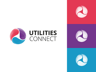 Utilities Connect branding clean design icon illustration illustrator lettering logo minimal type typography vector