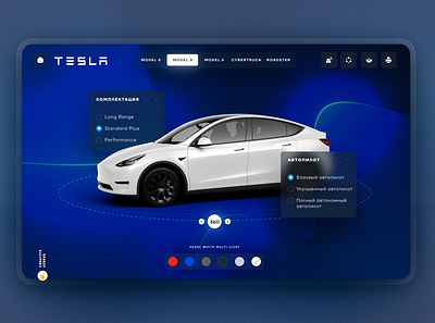 Tesla Car Configurator Interface app car configurator design tesla typography ui ux web