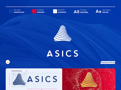 Asics | Brand Identity a logo a logo design blue branding logo typography