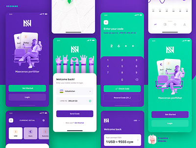 NeoBank | ATM Finder app app design atm cash currency design login mobile app mobile design mobile ui money ui ux
