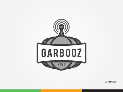 "Garbooz-News" antenna icon logotype news portal pumpkin symbol waves