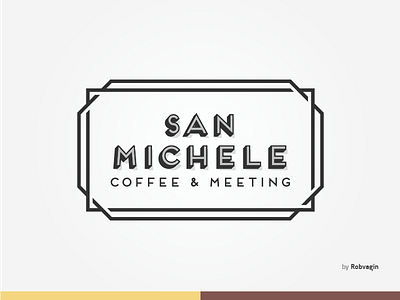 "San Michele" coffee golden logotype ratio sign vintage