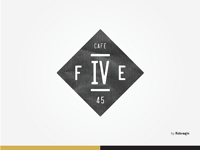 "45 cafe" cafe five forty golden logotype numbers ratio sign