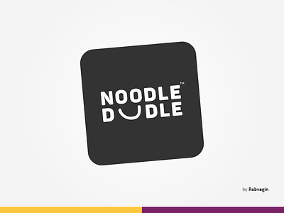 "Noodle Doodle" doodle face fast food golden logotype noodle ratio smile