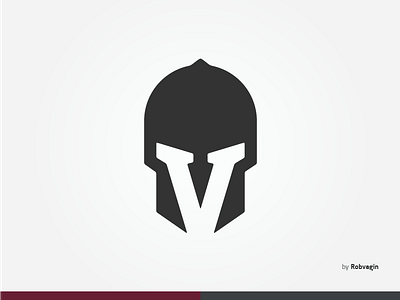 "Voin" or "Warrior" sportswear helmet logo negative space symbol warrior