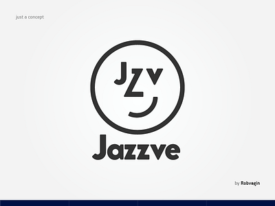"Jazzve" face golden letters lightning logo music ratio sign symbol