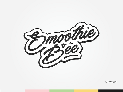 "Smoothie Bee" bar bee cocktail drink health lettering logo sign smoothie