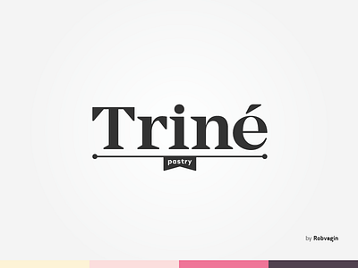 "Triné" bakery black golden logo pastry ratio serif symbol tasty