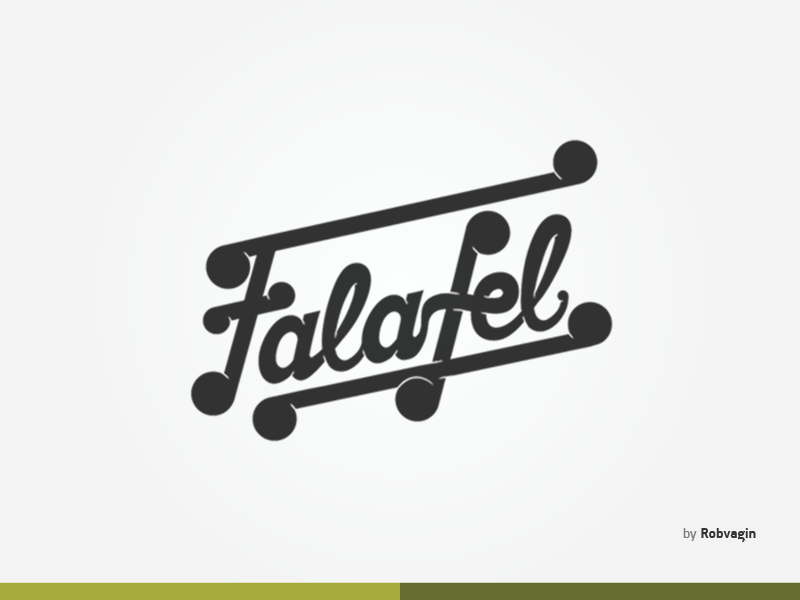 "Falafel" falafel food humus lettering street streetfood wordmark