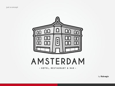 "AMSTERDAM" amsterdam bar facade hotel house logo logotype odessa restaurant symbol