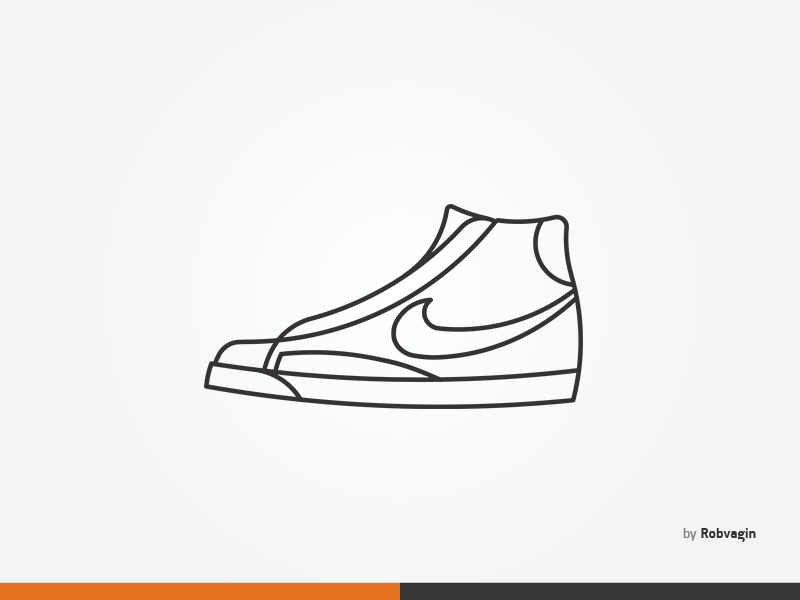"Nike Blazer" animated blazer circle gif icon line nike shoe sneakers