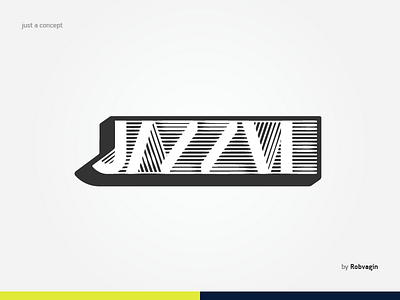 "Jazzve"Concept #2 graphic jazz lines logo music poster symbol