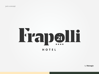 "Frapolli 21" 21 frapolli golden hotel lettering odessa ratio rooms wordmark