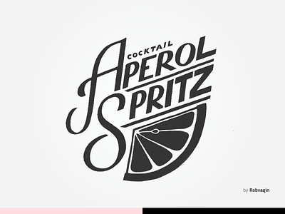 "Aperol Spritz" — Cocktail aperol bar cocktail lettering odessa spritz