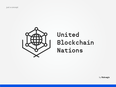 "UBN" — Concept of identity blockchain crypro globe nations united web
