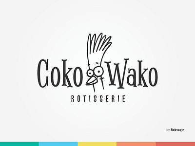 "CokoWako" — Identity for Rotisserie chick chicken fast food golden horeca odessa ratio rotisserie