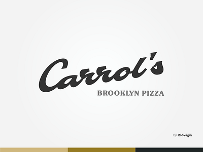 "Carrols" — Brooklyn Pizza Identity bridge brooklyn classic fastfood heritage joe letternig pizza vintage