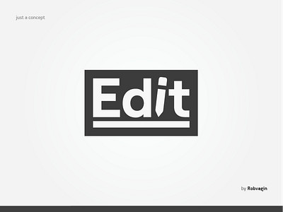 "Edit" — Concept of the logo architecture drawing line logo logotype pen pencil