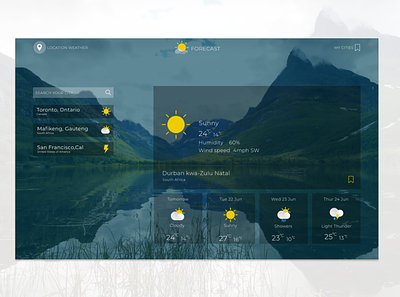 Forecast Weather App app branding design e commerce illustration ui ux web web design website